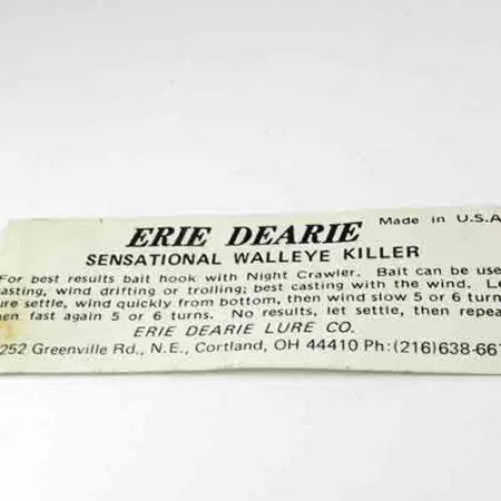 Erie Dearie Walleye Killer Lippa, Nikkeli / Vihreä, 9g, USA, #2991