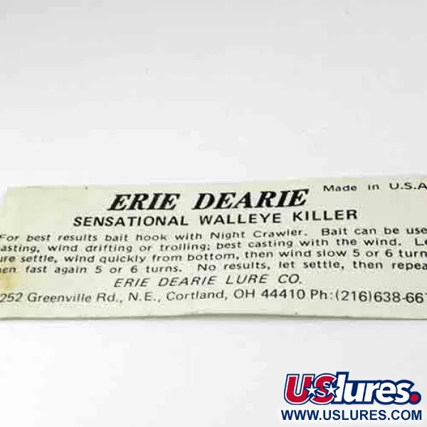 Erie Dearie Walleye Killer Lippa, Nikkeli / Vihreä, 9g, USA, #2991