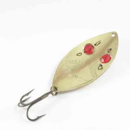 Hofschneider Red Eye Wiggler Lusikka, Messinki, 21g, Punaiset Helmet, #2994