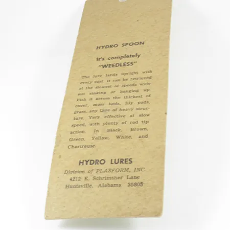 Hydro Lures Weedless Hydro Spoon Lusikka, Valkoinen/Vihreä, 17g, #3074