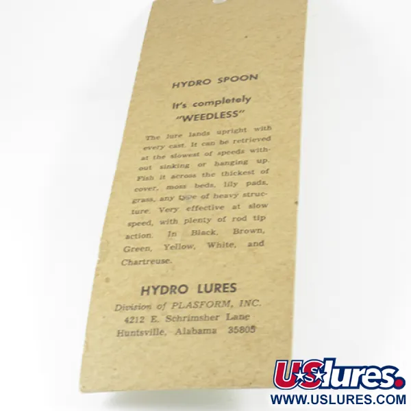 Hydro Lures Weedless Hydro Spoon Lusikka, Valkoinen/Vihreä, 17g, #3074