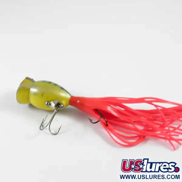 Fred Arbogast Hula Popper Pintauistin, Fire Tiger, 8g, #3078