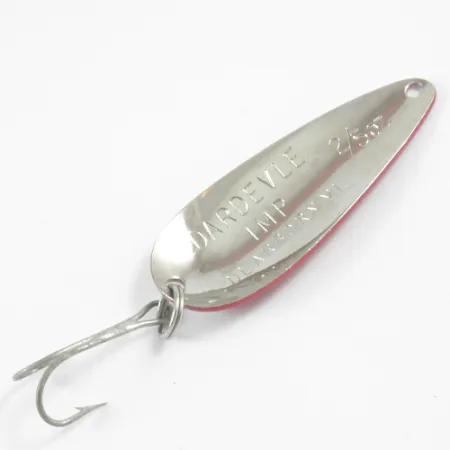 Dardevle Imp Lusikka, Puna / Valko / Nikkeli, 11g, Klassikko-logo, #3107