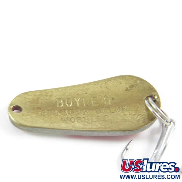 Boyle's Sunbeam Delux Wobbler Lusikka, Puna/Valko/Messinki, 9.5g, #3122