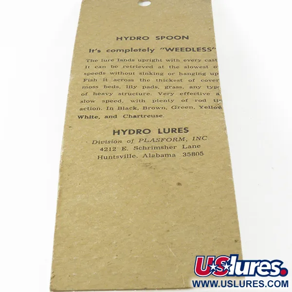 Hydro Lures Weedless Hydro Spoon, Keltainen, 14g, Ruohosuojattu, #9312
