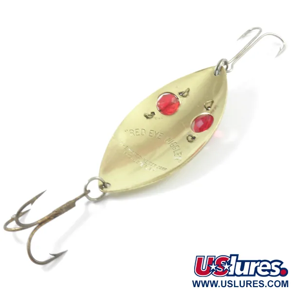 Hofschneider Red Eye Wiggler Lusikka, Messinki/Punainen, 25g, Lasi, #3158