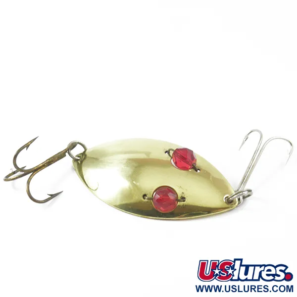 Hofschneider Red Eye Wiggler Lusikka, Messinki/Punainen, 25g, Lasi, #3158