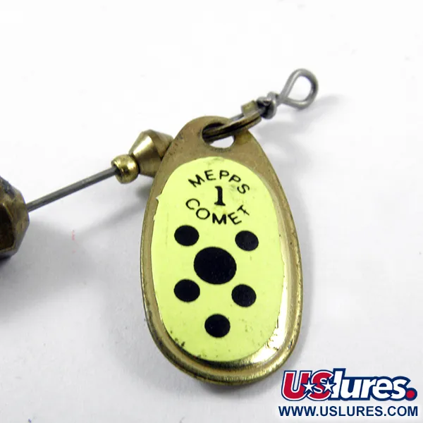 Mepps Comet 1 Lippa, Messinki / Keltainen, 3,5g, Vaihtoperä, #3169