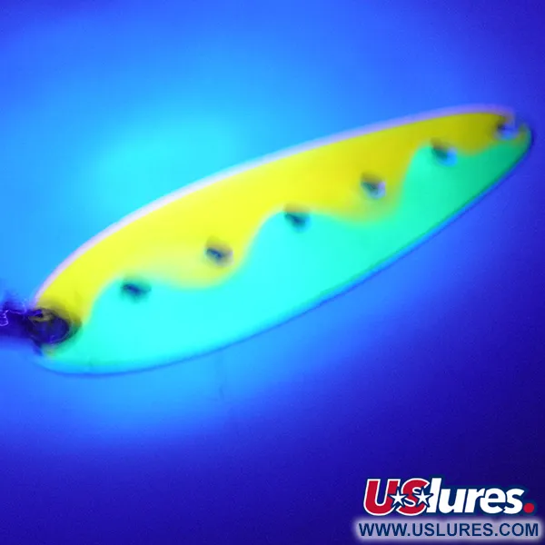 Heddon Sounder UV Uistelulusikka, Fluo UV Glow, 7,5g, Reikärakenne, #3194