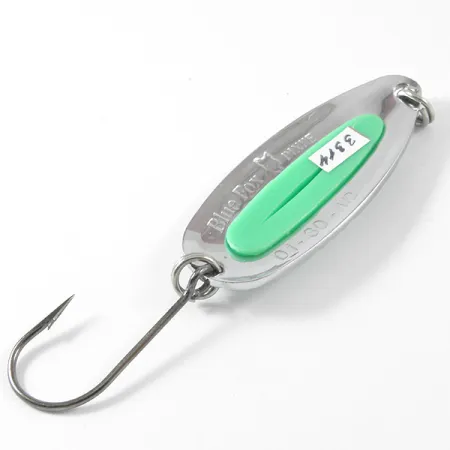 Blue Fox Pixee Lusikka, Vasaroitu Nikkeli/Vihreä, 14g, Yksin.koukku, #3314