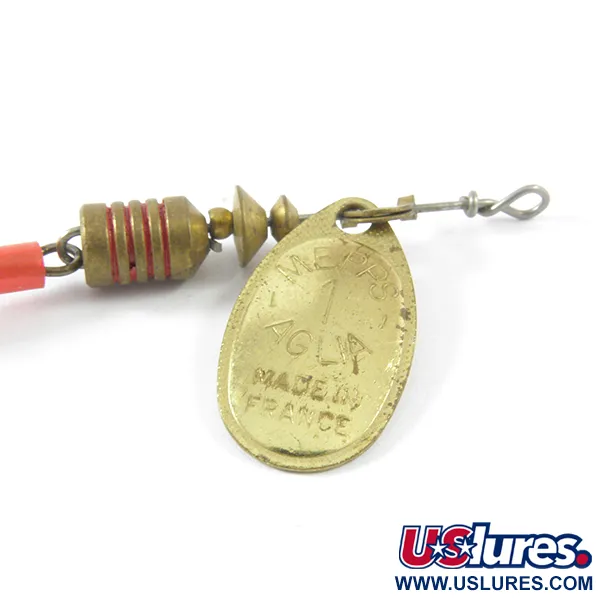 Mepps Aglia 1 Lippauistin, Messinki, 3,5g, Punaiset renkaat, #3454