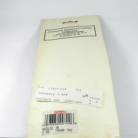 Dardevle Huskie Junior Lusikka, Musta/Valkoinen/Nikkeli, 58g, #3537