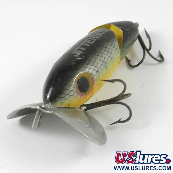 Fred Arbogast Jitterbug Jointed Pintaviehe, Ahven, 10g, Nivel, #3590