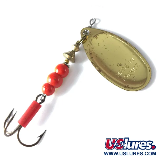 Mepps Aglia 4 Lippauistin, Puna/Valko/Kulta, 9g, Iskuputki, #3630