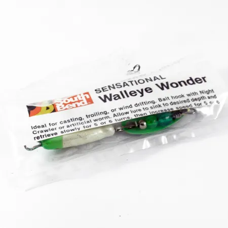 South Bend Walleye Wonder 3 Spinner, Vihreä-Valkoinen, 17g, #3697