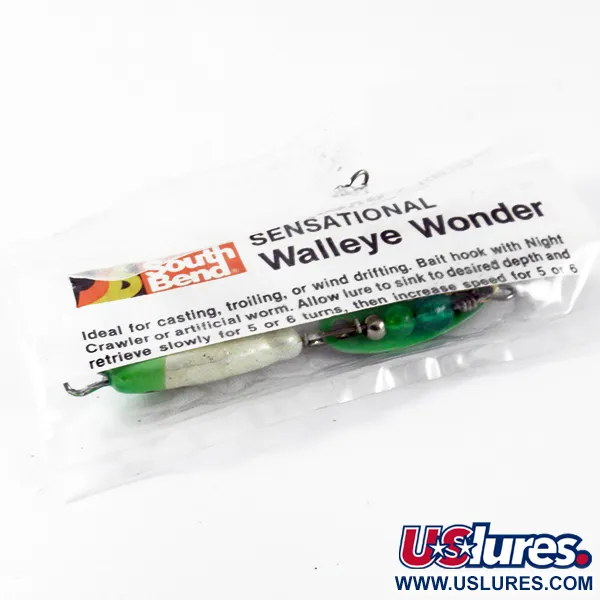 South Bend Walleye Wonder 3 Spinner, Vihreä-Valkoinen, 17g, #3697