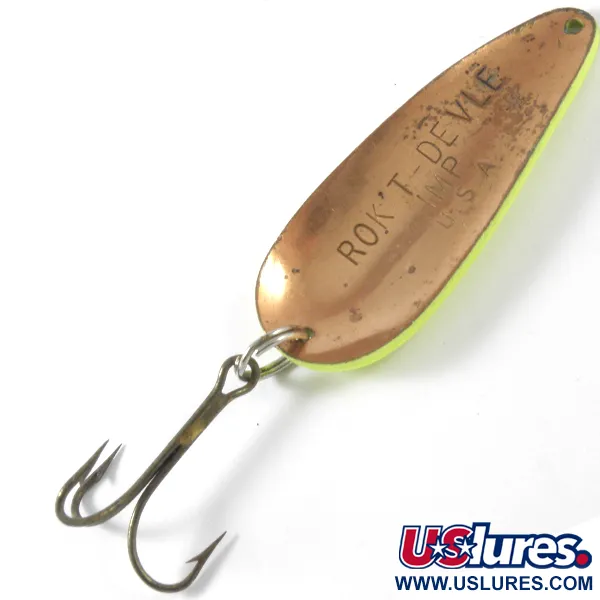 Eppinger Dardevle Rok't Imp UV Lusikka, Yellow/Copper, 21g, UV, #3757