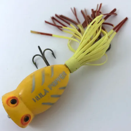 Fred Arbogast Hula Popper Pintaviehe, Yellow, 8g, Keräily, #3798