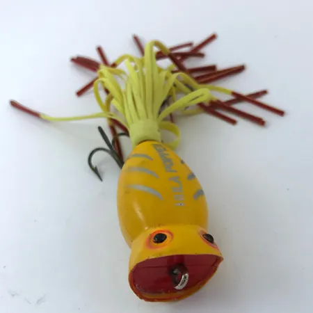 Fred Arbogast Hula Popper Pintaviehe, Yellow, 8g, Keräily, #3798