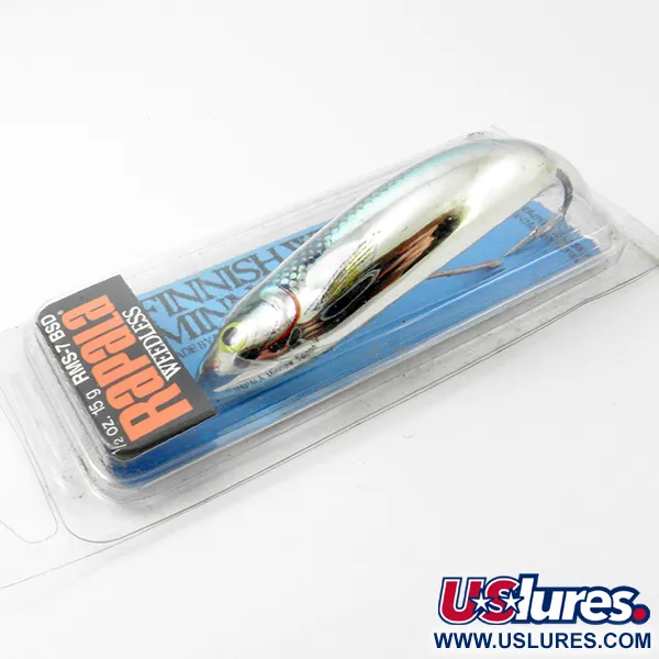 Rapala Weedless Minnow Spoon Ruohikkouistin, Sinihopea, 15g, #3818