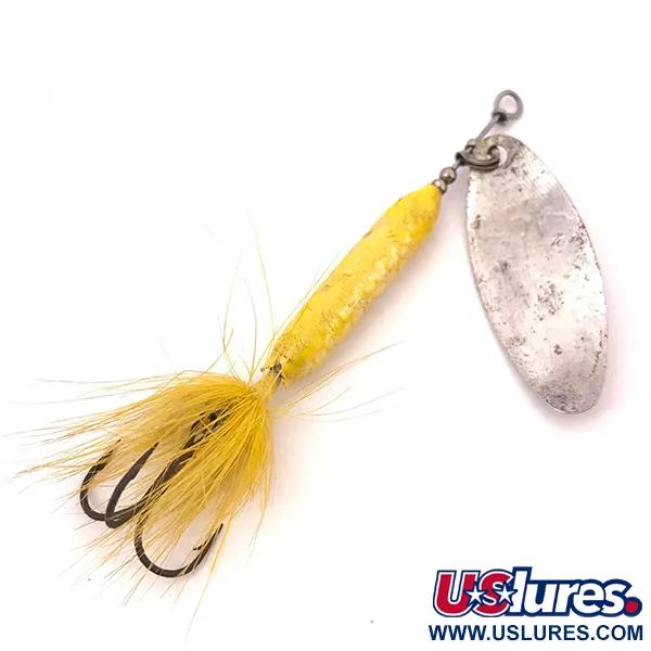 Worden’s Original Rooster Tail 5 Lippa, Hopea/Keltainen, 12g, #3908