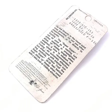 Luhr Jensen Super-Duper 500 Lusikka, Kulta / Punainen, 1,4g, Vintage, #3932