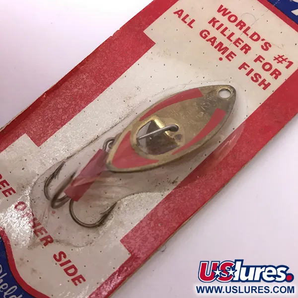 Mepps Kriss 2 Lippa, Kulta / Punainen, 5g, Vintage, #3937