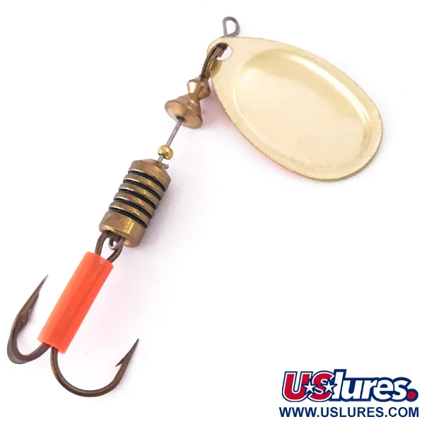 Mepps Aglia 3 UV Lippa, Keltainen/Oranssi/Kulta UV, 7g, Fluoresoiva, #3983