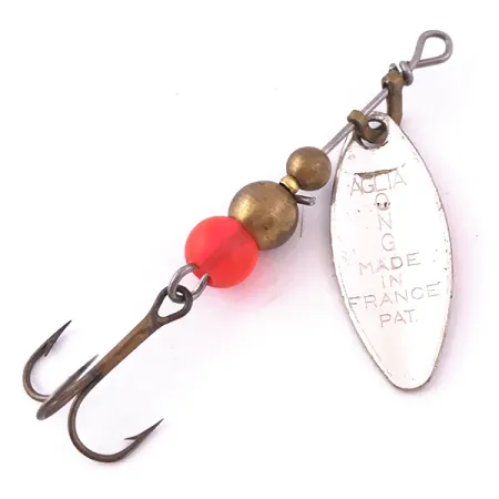 Mepps Aglia Long 0 UV Lippa, Nikkeli/Oranssi, 2.6g, UV-väri, #3984