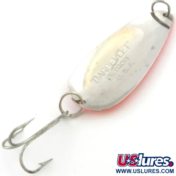 Dardevle Dardevlet Lusikka, Oranssinpunainen/Nikkeli, 21g, UV, #4010