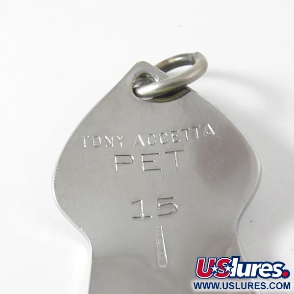 Tony Accetta Pet Spoon 15 Lusikka, Nikkeli/Keltainen, 14g, Höyhenet, #4108