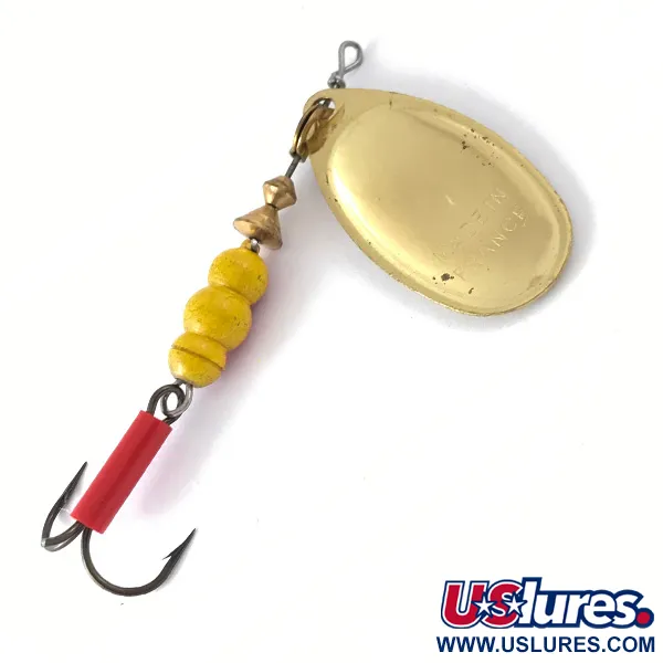 Mepps Aglia 4 Lippa, Kulta, 9g, Punainen putki, #4112