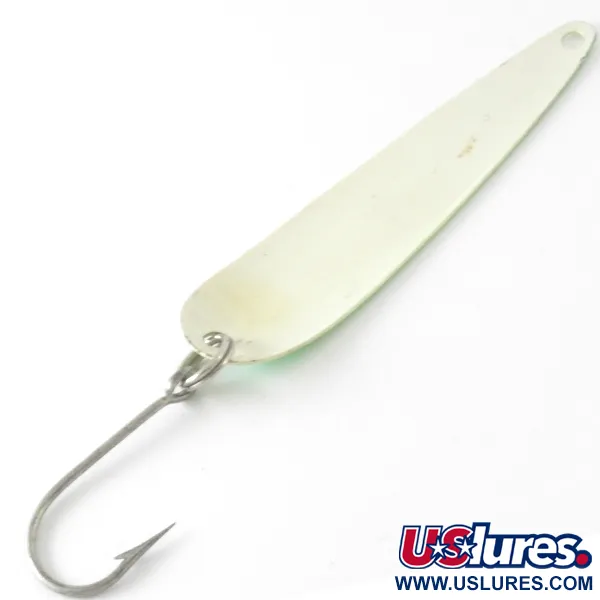 Dardevle JR Flutter Devle 3100 UV Lusikka, Valko/Vihreä, 5g, #4213