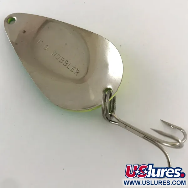 Acme K.O. Wobbler Lusikka, Keltainen/Vihreä/Nikkeli, 21g, Ääni, #4239