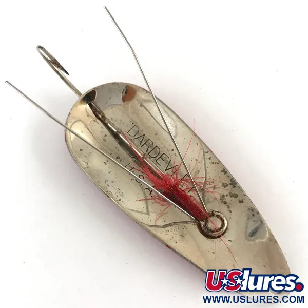 Eppinger Weedless Dardevle Dardevlet Lusikka, Puna/Valko/Nikkeli, 21g, #4261