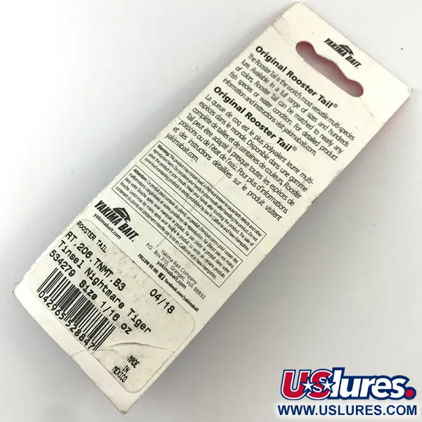 Worden’s Original Rooster Tail Lippa, Fire Tiger, 1/16oz, #RT.208.TNMT.B3