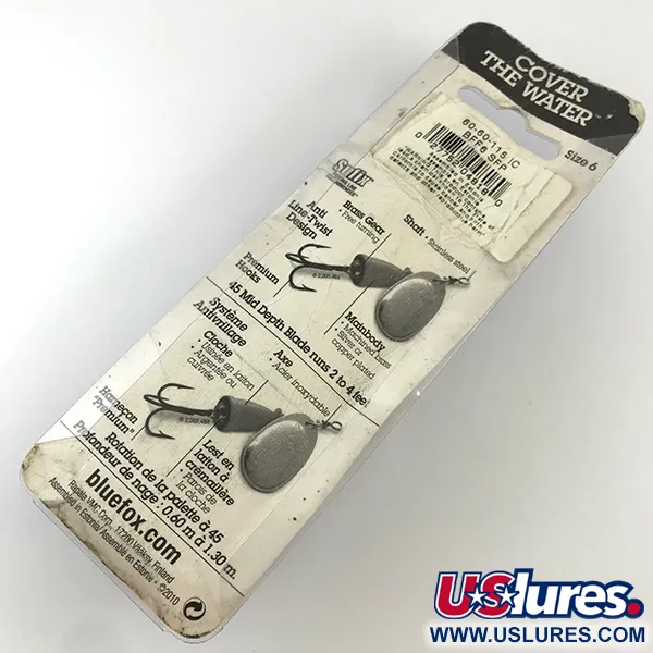 Blue Fox Super Vibrax 6 Fluo UV Lippa, Hopea, 18g, UV-aktiivinen, #4327