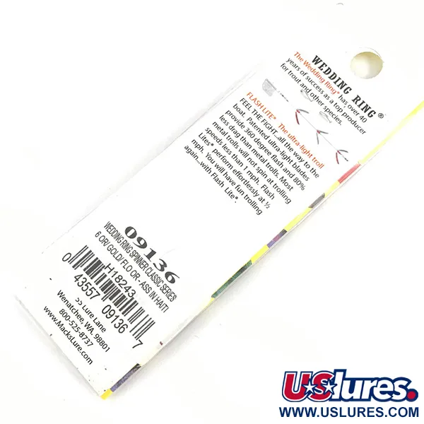 Mack's Lure Wedding Ring Spinner, Kulta/Fluo Oranssi, 2g, Strassi, #4328