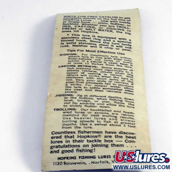 Hopkins s1 Jigi, Hakattu hopea, 14g, Bucktail, #4441