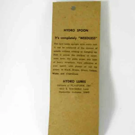 Hydro Lures Weedless Hydro Spoon Lusikkauistin, Kelta/Puna, 14g, #4510