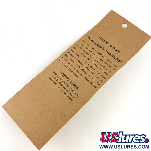 Hydro Lures Weedless Hydro Spoon Ruohosuoja, Valkoinen/Vihreä, 14g, #4551