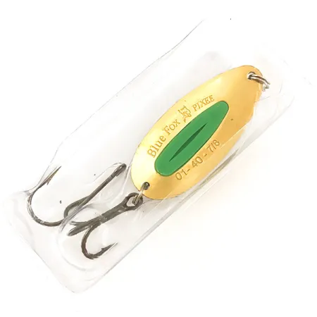 Blue Fox Pixee Lusikka, Vihreä / Kulta, 21g, 24k Kultaus, #4554