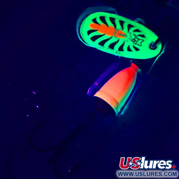 Blue Fox Super Vibrax 1 UV Lippa, Fire Tiger UV Glow, 4g, #4579