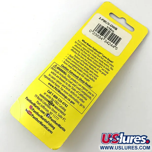 Panther Martin 2 UV Lippa, Kirjolohi, 1.75g, UV, #2-PMUV-OWB