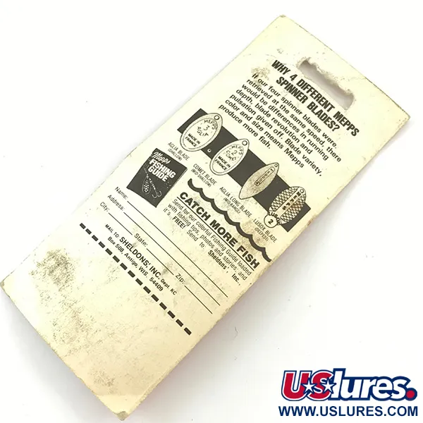 Mepps Aglia 1 Lippa, Puna/Valko/Kulta, 3.5g, Nopea Pyörintä, #4660