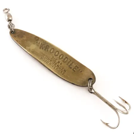 Luhr Jensen Krocodile Die #4 Lusikka, Messinki / Punainen, 17g, #4770