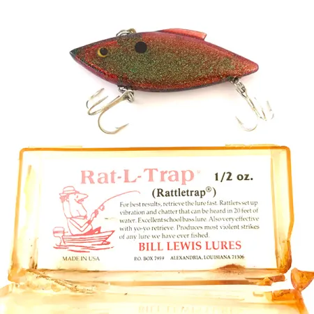 Bill Lewis Rat-L-Trap Värinäviehe, Red Green Glitter, 14g, Ääni, #4793