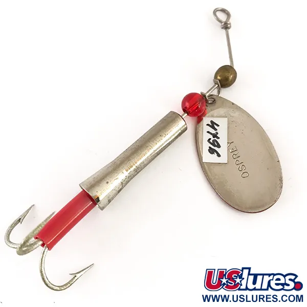 Dardevle Osprey Notangle Spinner, Puna/Valko/Nikkeli, 9g, #4796