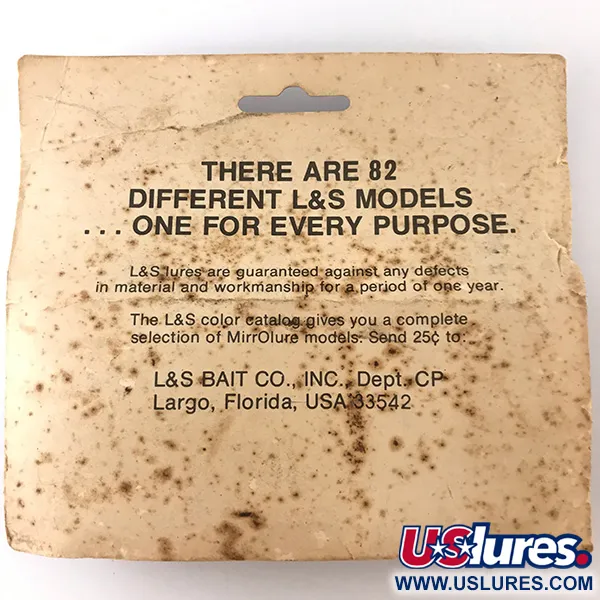 L&S Bait MirrOlure Pintaviehe, Hopea/Punainen, 11g, Walker, #4824