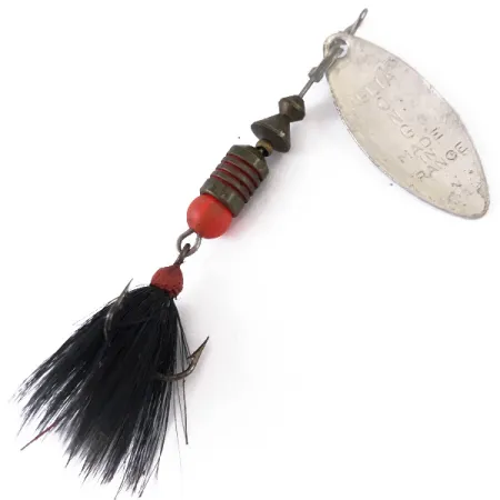 Mepps Aglia Long 1 Dressed Lippa, Hopea, 4.5g, Pajunlehti, #4834